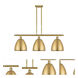 Ballston Dome LED 36 inch Satin Gold Island Light Ceiling Light
