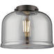 Franklin Restoration Bell LED 8 inch Brushed Satin Nickel Mini Pendant Ceiling Light in Plated Smoke, Franklin Restoration