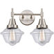 Caden 2 Light 17 inch Satin Nickel Bath Vanity Light Wall Light in Clear Glass