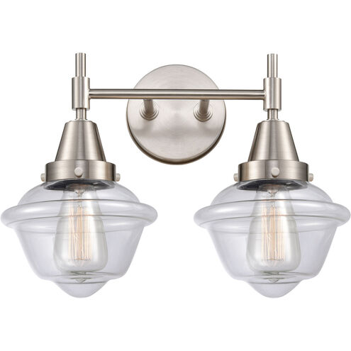 Caden 2 Light 17 inch Satin Nickel Bath Vanity Light Wall Light in Clear Glass