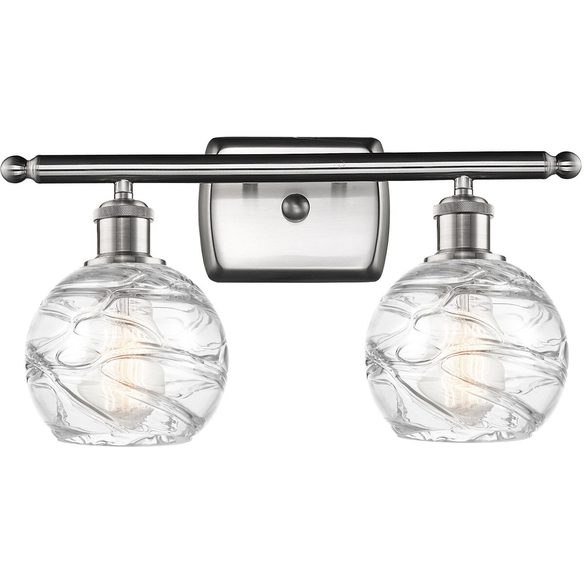 Ballston Small Deco Swirl LED 16 inch Brushed Satin Nickel Bath Vanity Light Wall Light, Ballston