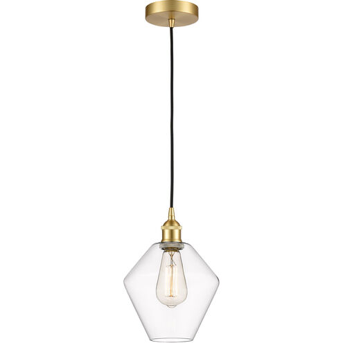 Edison Cindyrella LED 8 inch Satin Gold Mini Pendant Ceiling Light