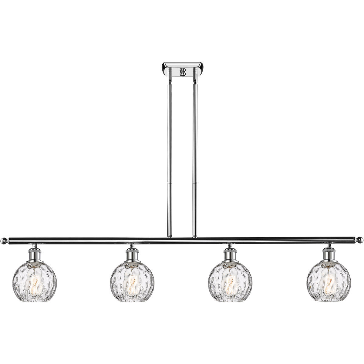 Ballston Athens Water Glass 4 Light 46 inch Polished Chrome Island Light Ceiling Light