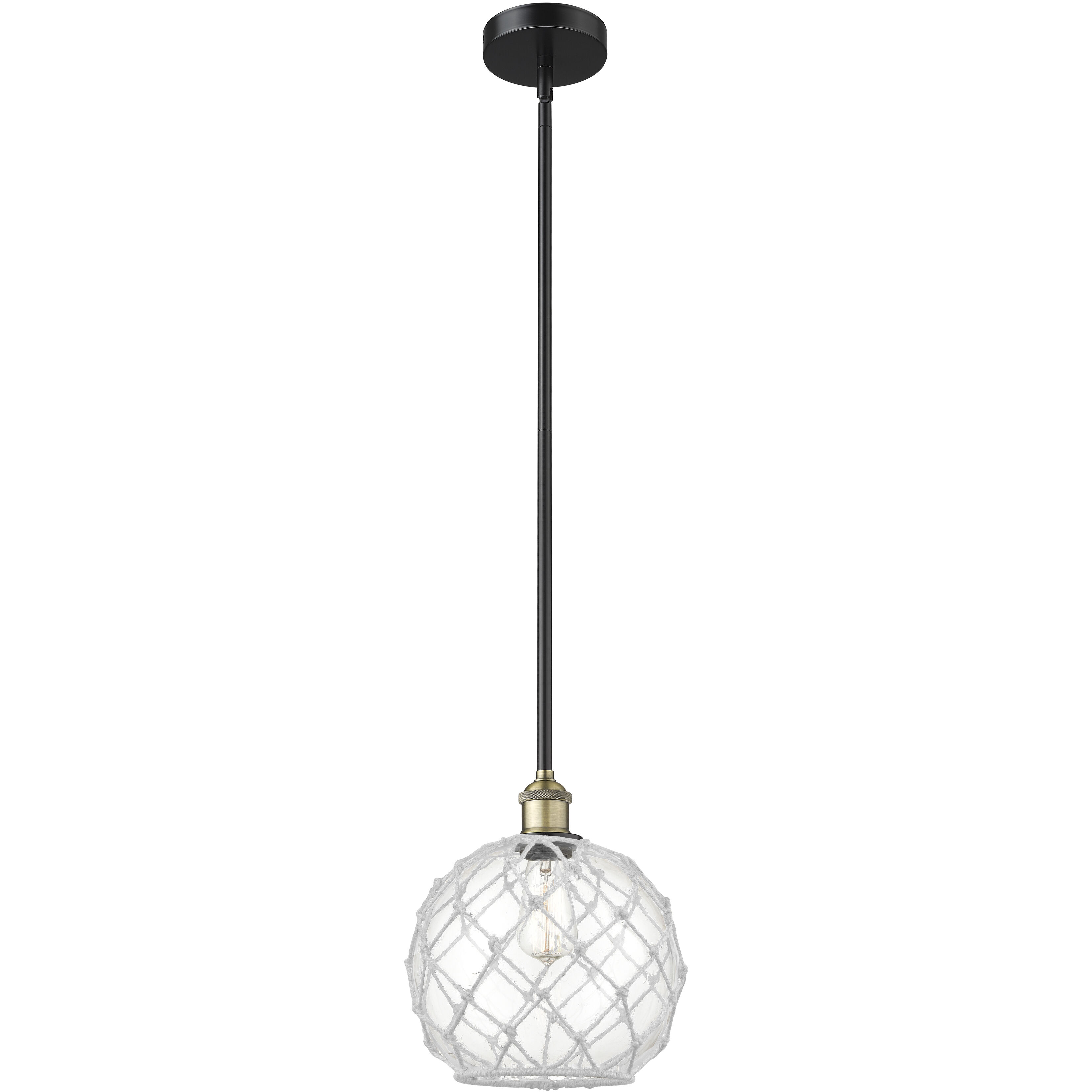 Edison Farmhouse Rope 1 Light 10.00 inch Mini Pendant