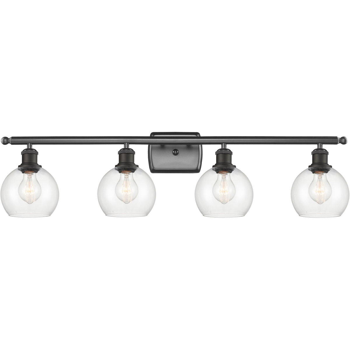 Ballston Athens 4 Light 36 inch Oil Rubbed Bronze Bath Vanity Light Wall Light in Clear Glass