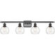 Ballston Athens 4 Light 36 inch Oil Rubbed Bronze Bath Vanity Light Wall Light in Clear Glass