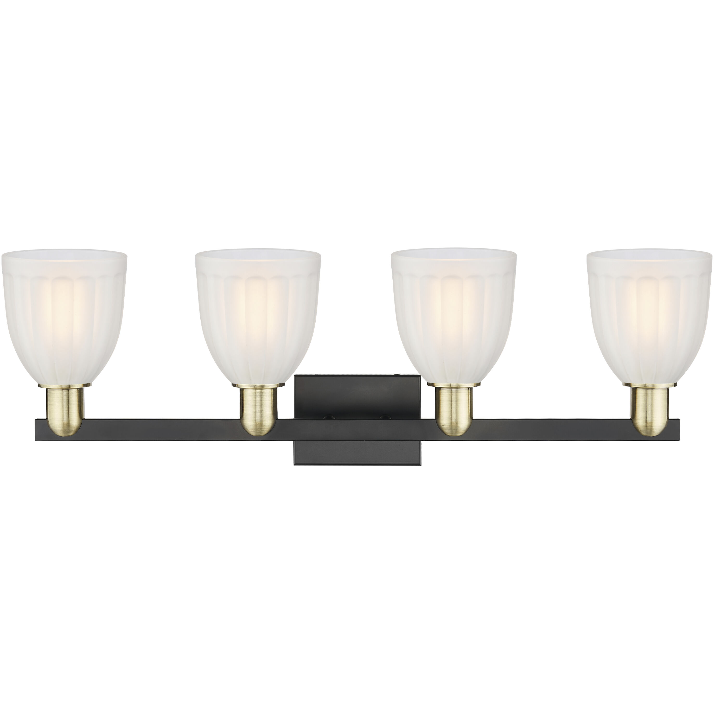 Arcadia Brookfield 4 Light 33 inch Black Antique Brass Bath Vanity Light Wall Light