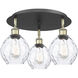 Waverly 3 Light 17.75 inch Black Antique Brass Flush Mount Ceiling Light