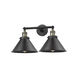 Franklin Restoration Briarcliff 2 Light 19 inch Black Antique Brass Bath Vanity Light Wall Light, Franklin Restoration