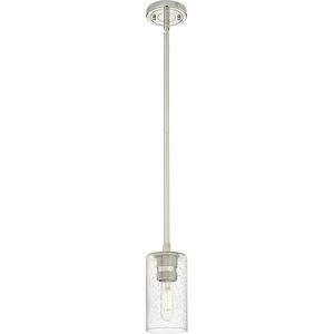 Crown Point 1 Light 3.88 inch Polished Nickel Pendant Ceiling Light in Seedy Glass