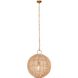 Reed 1 Light 18 inch Gold Pendant Ceiling Light