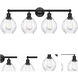 Edison Waverly 4 Light 33 inch Matte Black Bath Vanity Light Wall Light