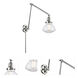 Olean 28 inch 60.00 watt Polished Chrome Swing Arm Wall Light, Franklin Restoration