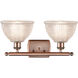 Ballston Arietta 2 Light 16 inch Antique Copper Bath Vanity Light Wall Light, Ballston