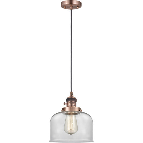 Franklin Restoration Bell 1 Light 8 inch Antique Copper Mini Pendant Ceiling Light