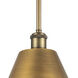 Ballston Cone LED 12 inch Brushed Brass Pendant Ceiling Light