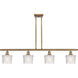 Ballston Niagra 4 Light 48 inch Brushed Brass Island Light Ceiling Light, Ballston