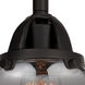 Nouveau 2 Small Bell 2 Light 13 inch Matte Black Bath Vanity Light Wall Light in Light Smoke Glass