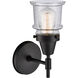 Caden 1 Light 5 inch Matte Black Sconce Wall Light in Seedy Glass
