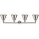 Franklin Restoration Appalachian 4 Light 44 inch Brushed Satin Nickel Bath Vanity Light Wall Light, Franklin Restoration