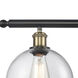 Ballston Athens LED 36 inch Black Antique Brass Island Light Ceiling Light in Clear Glass, Ballston