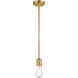 Franklin Restoration Bullet 1 Light 7 inch Satin Gold Mini Pendant Ceiling Light in Incandescent, Seedy