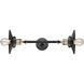 Franklin Restoration Railroad LED 8 inch Black Antique Brass Bath Vanity Light Wall Light in Matte Black, Franklin Restoration