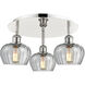 Fenton 3 Light 18.25 inch Polished Nickel Flush Mount Ceiling Light in Clear