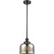 Ballston Bell 1 Light 8 inch Matte Black Mini Pendant Ceiling Light, Large Bell