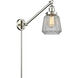 Chatham 35 inch 3.50 watt Satin Nickel Swing Arm Wall Light, Franklin Restoration