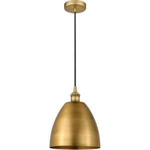 Edison Dome 1 Light 9 inch Brushed Brass Mini Pendant Ceiling Light
