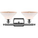 Ballston Orwell 2 Light 18 inch Polished Chrome Bath Vanity Light Wall Light in Matte White Glass, Ballston