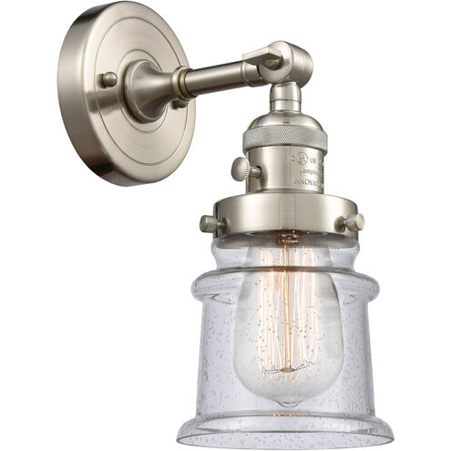 Franklin Restoration Small Canton LED 6.5 inch Brushed Satin Nickel Sconce Wall Light, Franklin Restoration