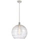Ballston Deco Swirl LED 13.75 inch White and Polished Chrome Pendant Ceiling Light