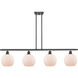 Ballston Athens LED 48 inch Oil Rubbed Bronze Island Light Ceiling Light in Matte White Glass, Ballston
