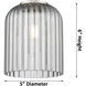 Bridal Veil Sconce Wall Light in Matte Black, Clear