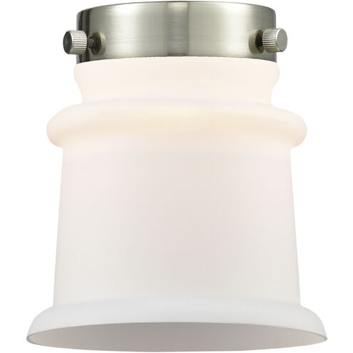 Nouveau 2 Canton LED 5.25 inch Black Polished Nickel Mini Pendant Ceiling Light in Matte White