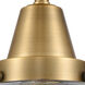 Franklin Restoration Bell LED 8 inch Brushed Brass Flush Mount Ceiling Light in Clear Deco Swirl Glass