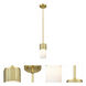 Bolivar 1 Light 4 inch Brushed Brass Pendant Ceiling Light in Matte White Glass