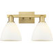 Arcadia Bristol 2 Light 19 inch Brushed Brass Bath Vanity Light Wall Light