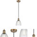 Ballston Castile 1 Light 6 inch Brushed Brass Mini Pendant Ceiling Light in Clear Glass, Ballston