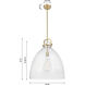 Newton Bell 1 Light 18 inch Matte Black Pendant Ceiling Light in Plated Smoke Glass