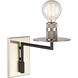 Restoration Aurora 1 Light 5.88 inch Brushed Satin Nickel Sconce Wall Light, Restoration