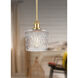 Ballston Niagra 1 Light 7 inch Satin Gold Pendant Ceiling Light, Ballston