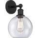 Athens Sconce Wall Light in Matte Black, Seedy