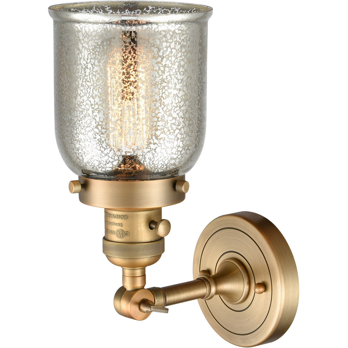 Franklin Restoration Small Bell LED 5 inch Brushed Brass Sconce Wall Light, Franklin Restoration