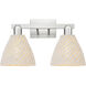 Natural Ballston Dome 2 Light 16.00 inch Bathroom Vanity Light