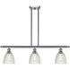 Ballston Castile 3 Light 36 inch Brushed Satin Nickel Island Light Ceiling Light in Clear Glass, Ballston