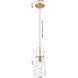 Nicole 1 Light 6 inch Brushed Brass Pendant Ceiling Light