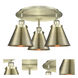 Ballston Urban 3 Light 19.75 inch Antique Brass Flush Mount Ceiling Light